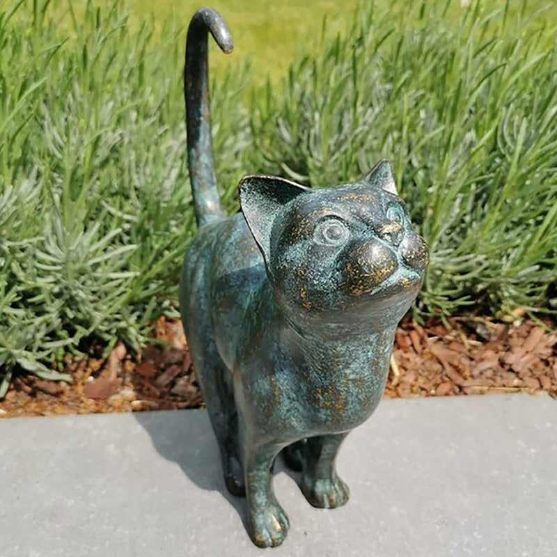 Décoration de chat en métal en fer forgé pour intérieur et Décoration de chat en métal en fer forgé pour intérieur et
