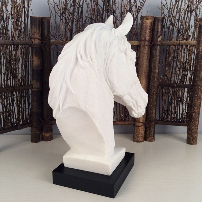 Cheval Statue Figurines-Résine Debout Combats Cheval Sculpture Home Cheval Statue Figurines-Résine Debout Combats Cheval Sculpture Home