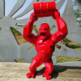 Sculpture Gorille Rouge