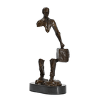 Sculpture en Bronze Homme Valise