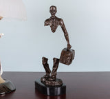 Sculpture Bronze Homme Valise