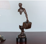 Sculpture Bronze Homme Valise